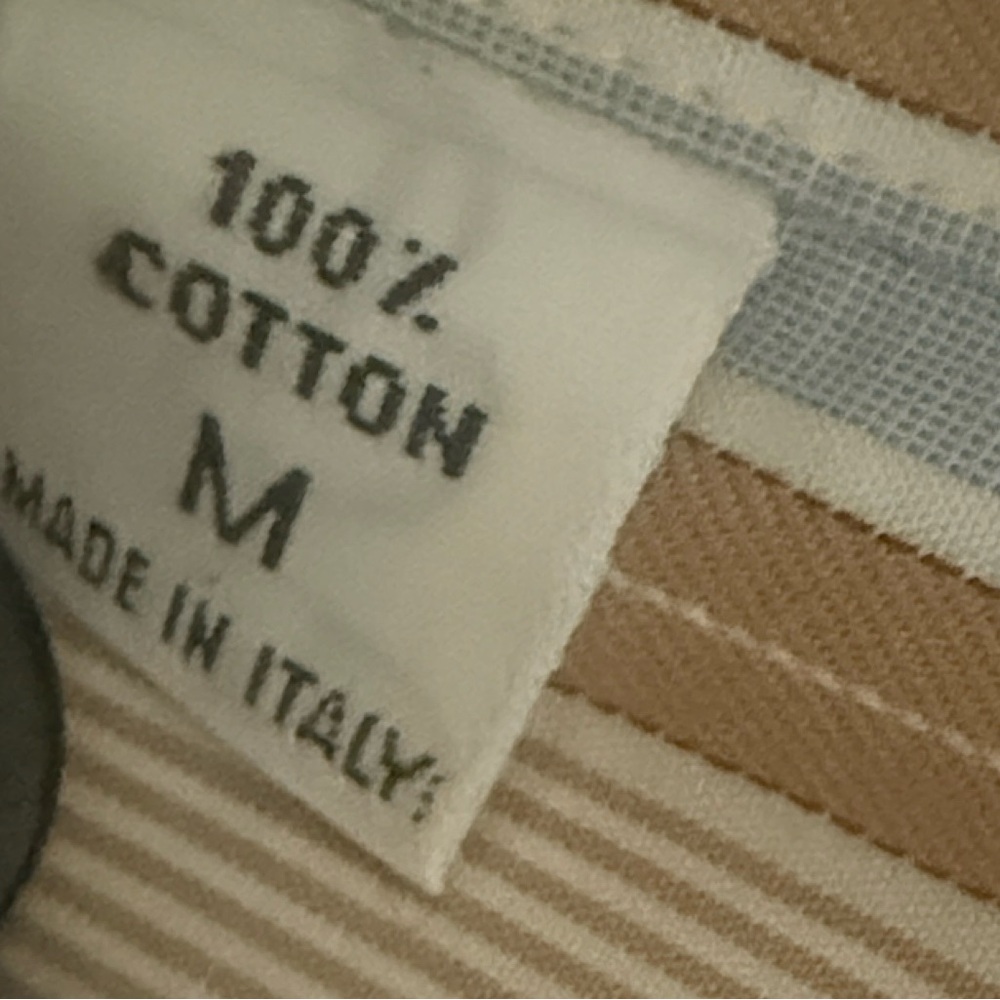 Barneys New York Blue and Tan Striped Shirt Men’s Medium - Picture 6 of 6